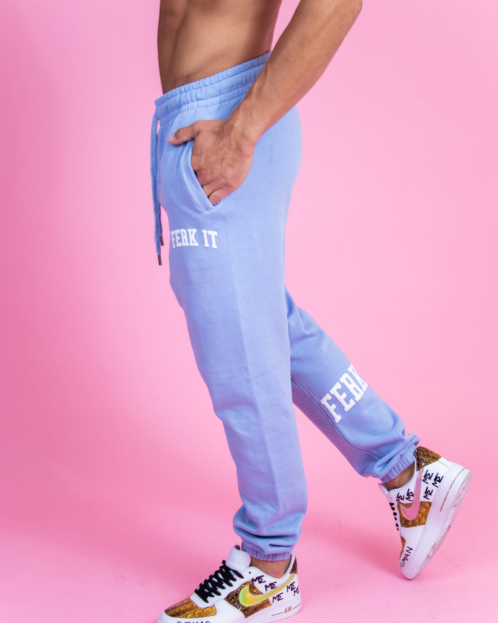 FERK IT BABY BLUE Bottoms