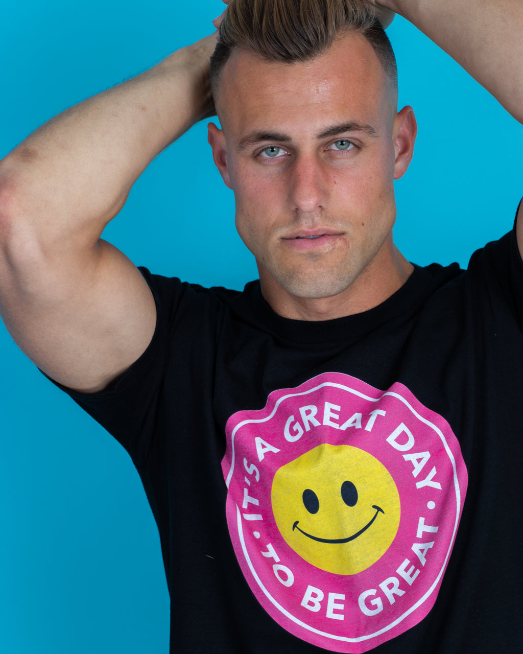 IT'S A GREAT DAY TO BE GREAT Black T Shirt