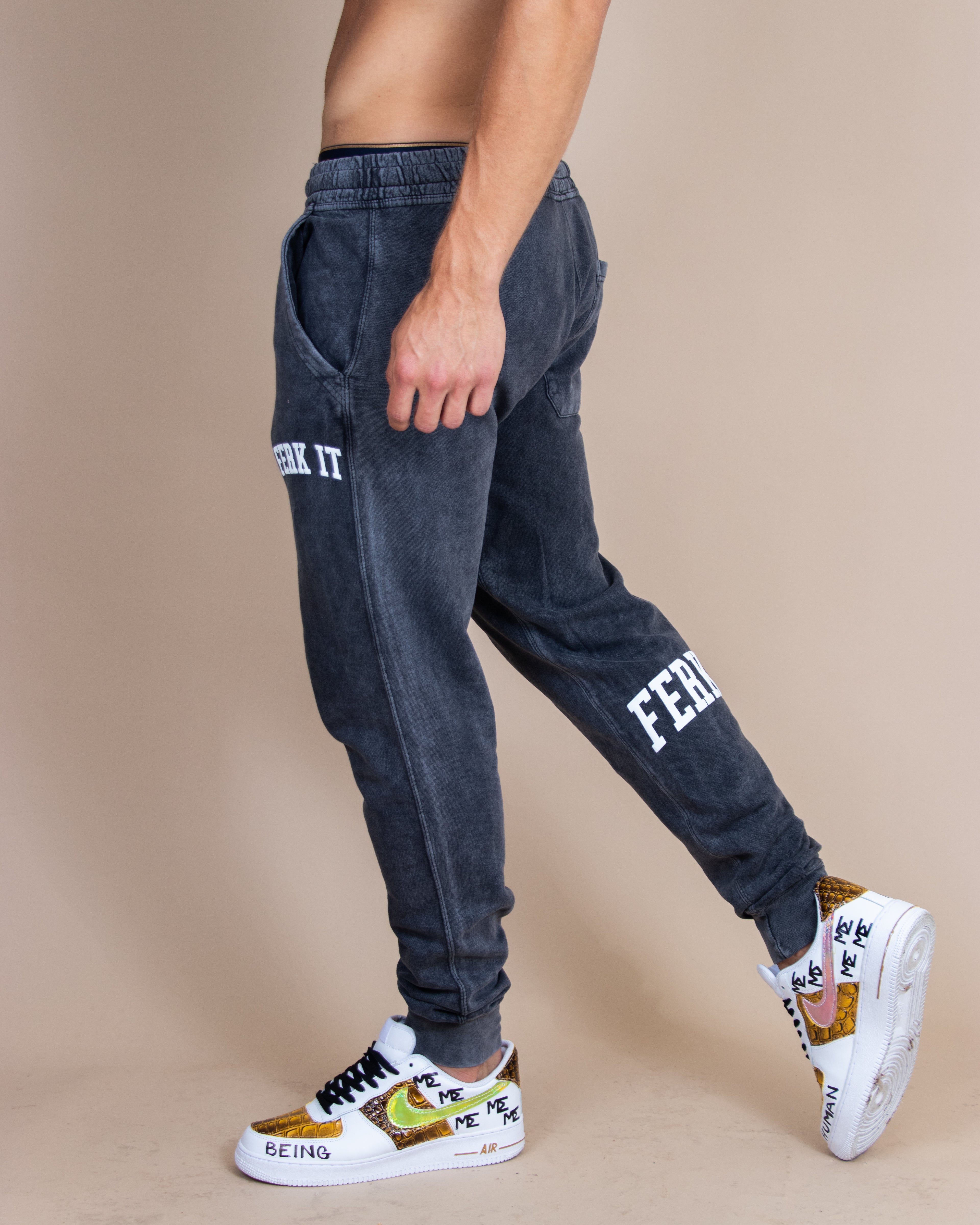 FERK IT VINTAGE GRAY WASHED Sweatpants