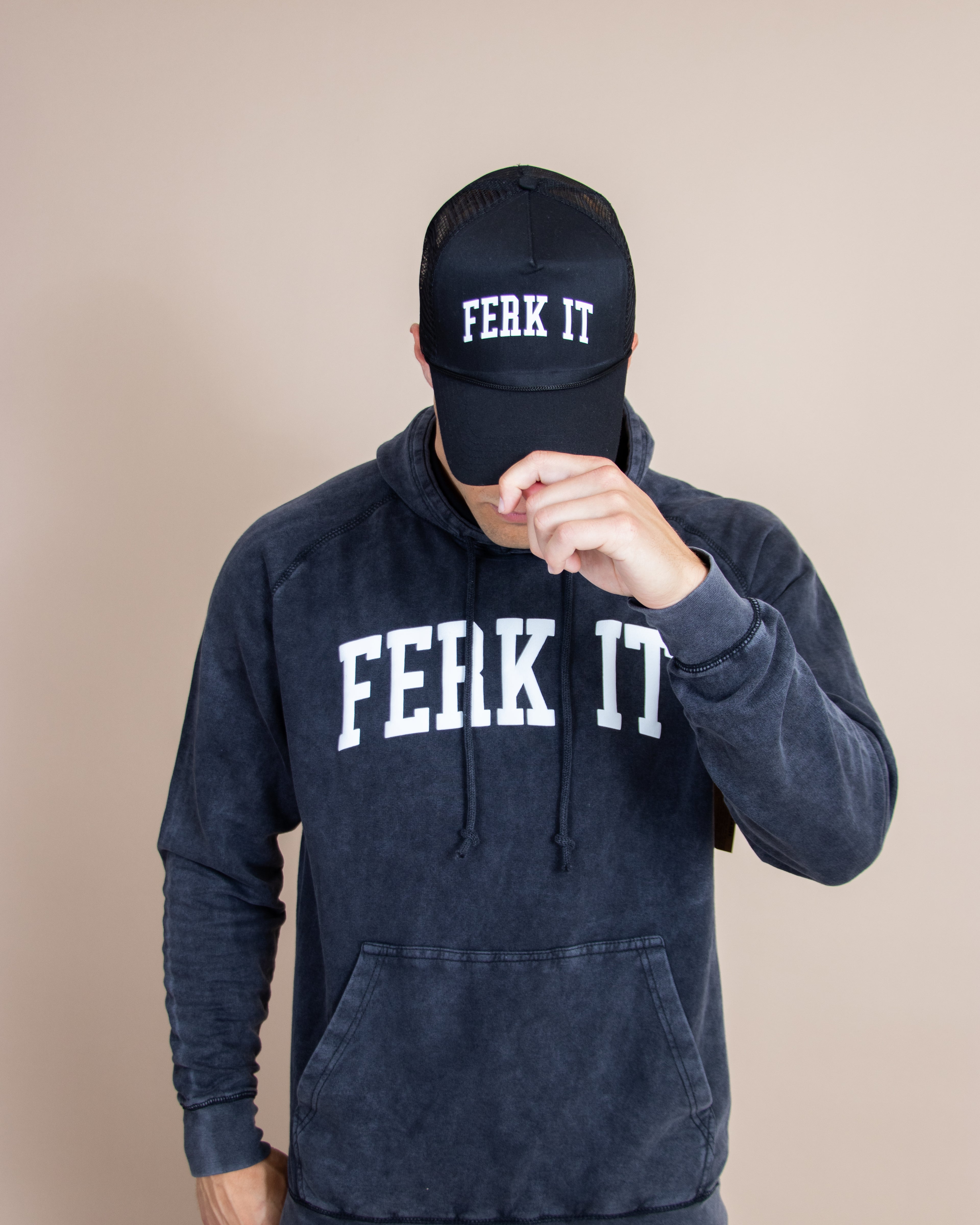 FERK IT VINTAGE GRAY WASHED Hoodie