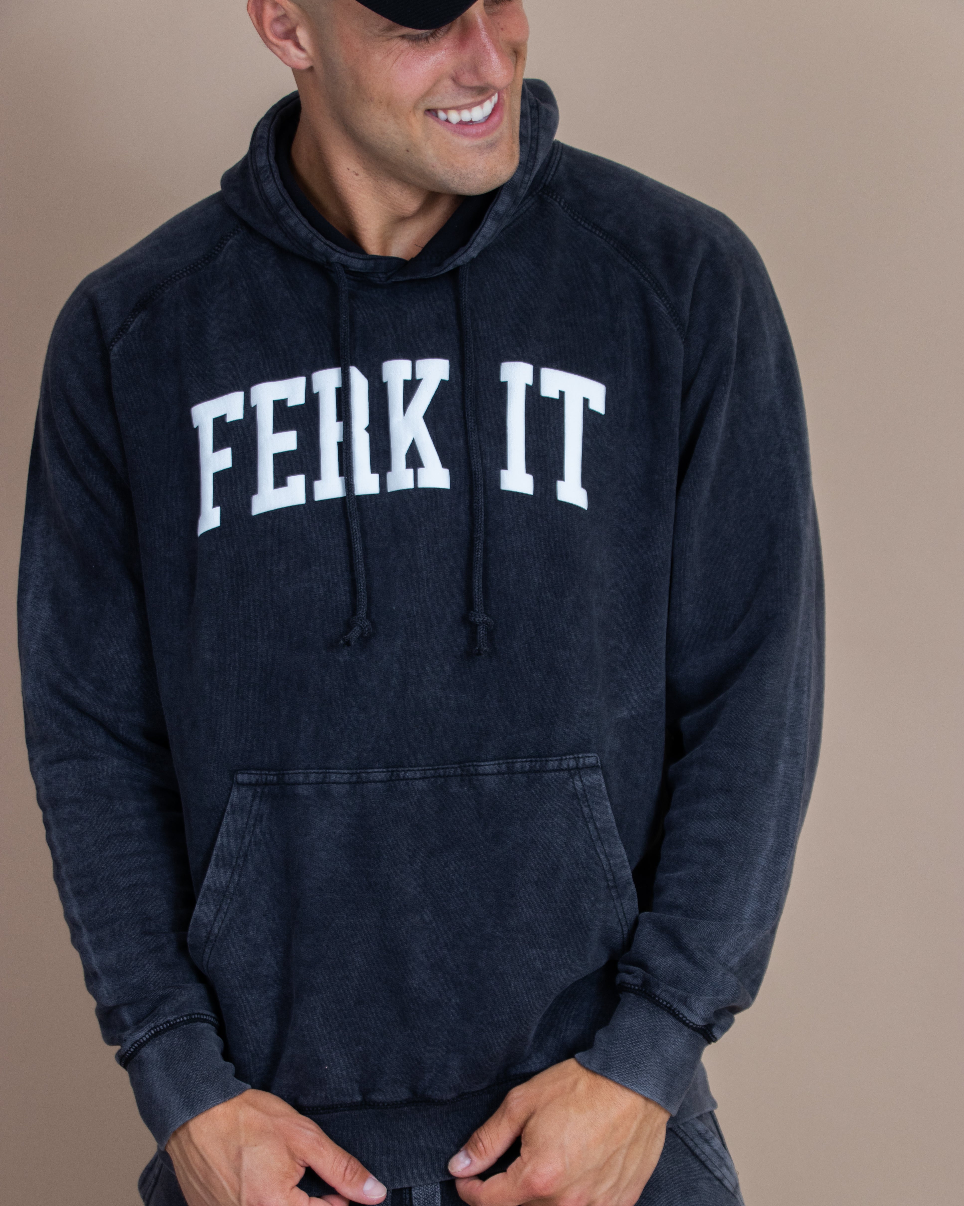 FERK IT VINTAGE GRAY WASHED Hoodie Mitchell Eason