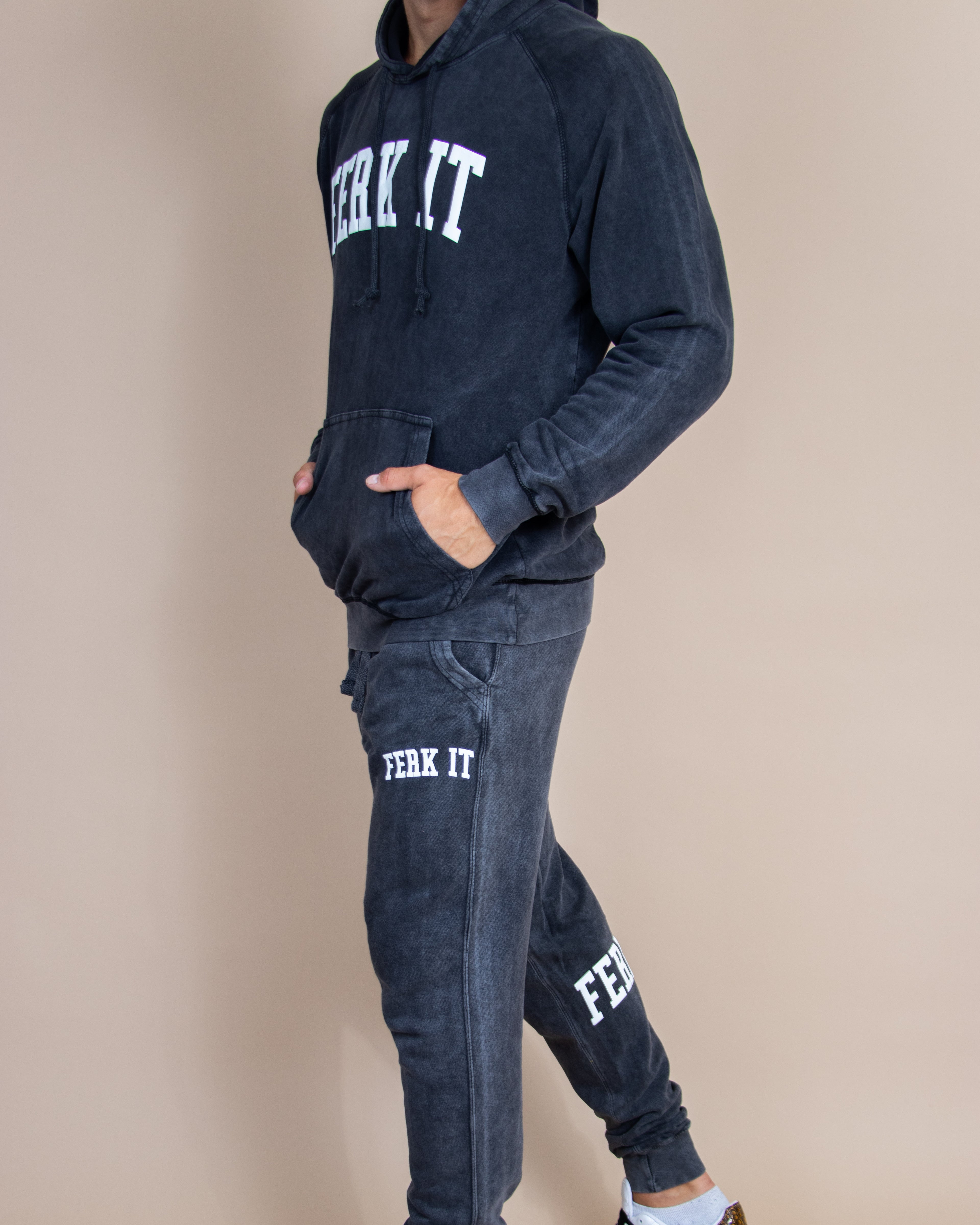 FERK IT VINTAGE GRAY WASHED Hoodie