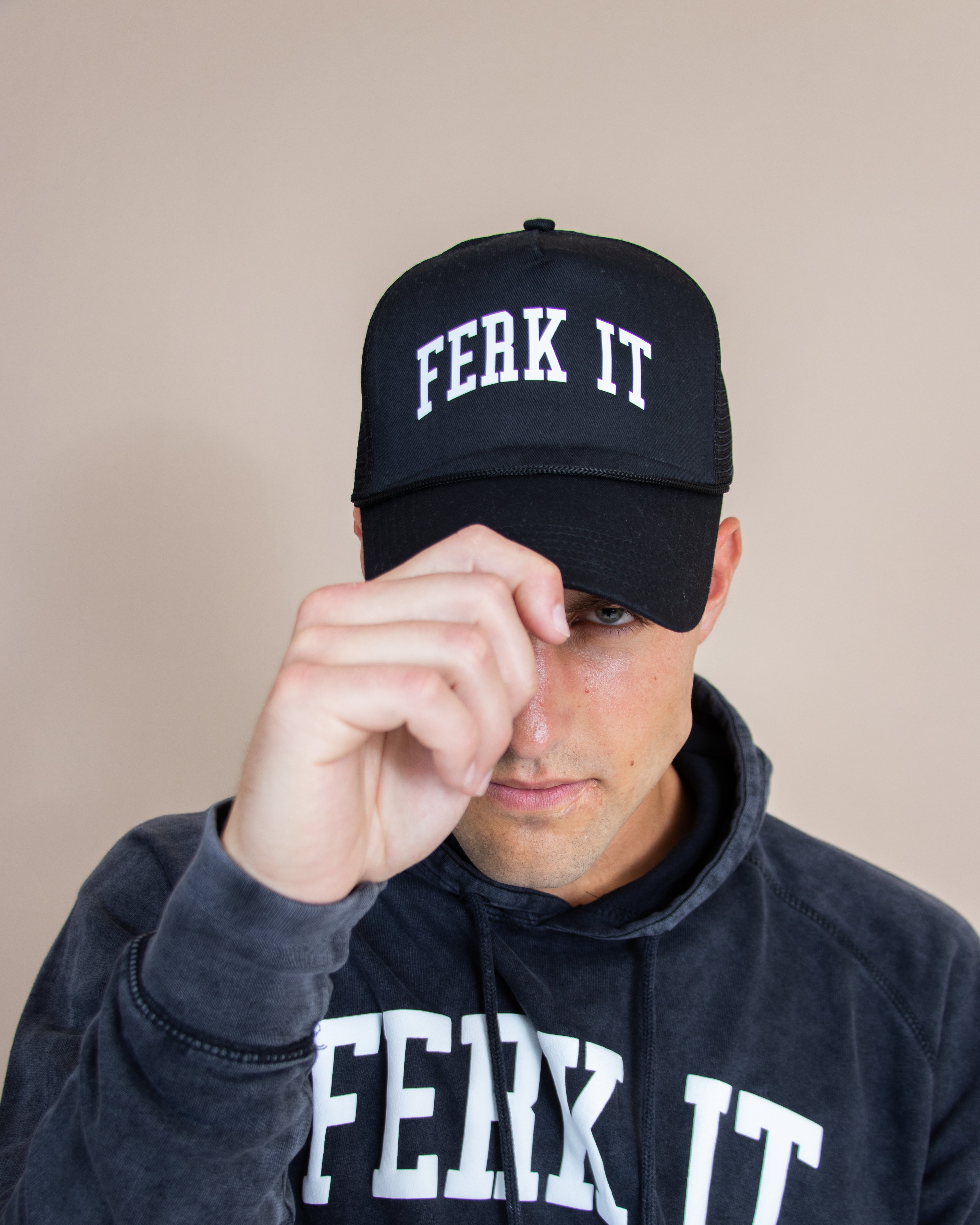 FERK IT Black Trucker Hat