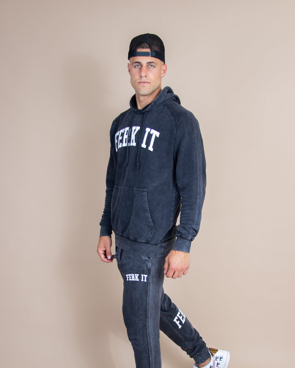 FERK IT VINTAGE GRAY WASHED Hoodie